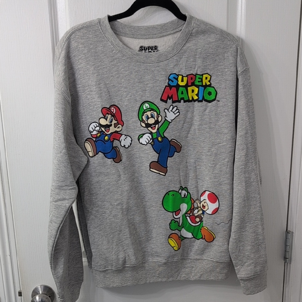 Super Mario Rare Women's Hybrid Apparel Large Sweatshirt New
